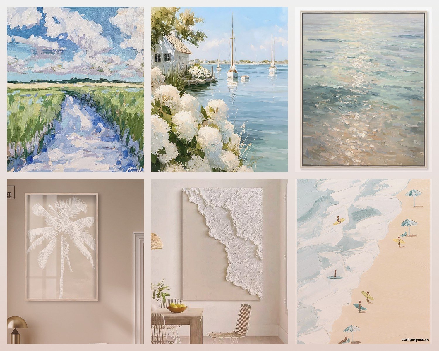 Coastal Wall Art: Beach Ocean Nautical Shore Decor