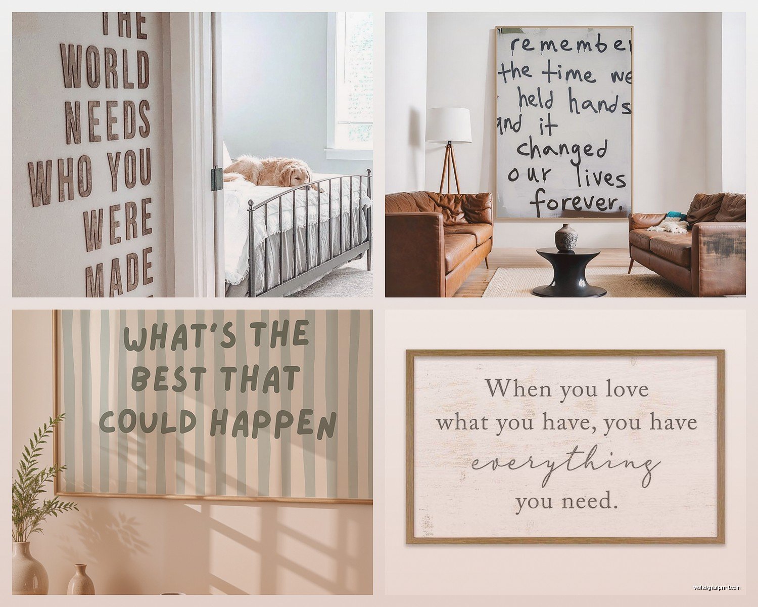 Custom Quote Wall Art: Personalized Text Typography Design