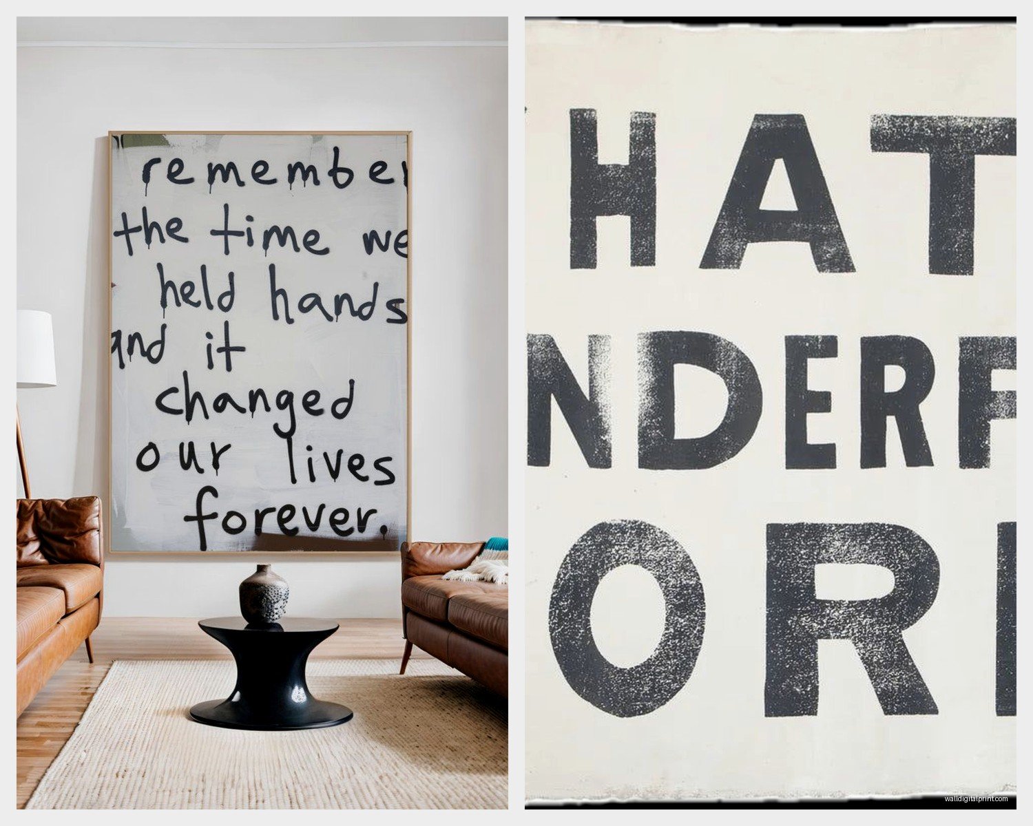 Custom Quote Wall Art: Personalized Text Typography Design