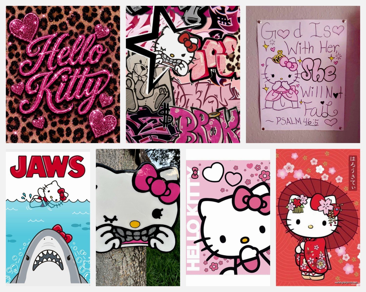 Hello Kitty Wall Art: Sanrio Japanese Cute Character