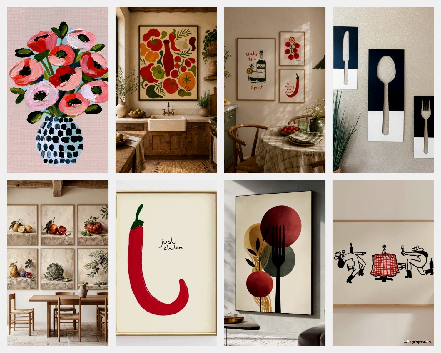 Kitchen Wall Art Modern: Contemporary Cooking Space Designs
