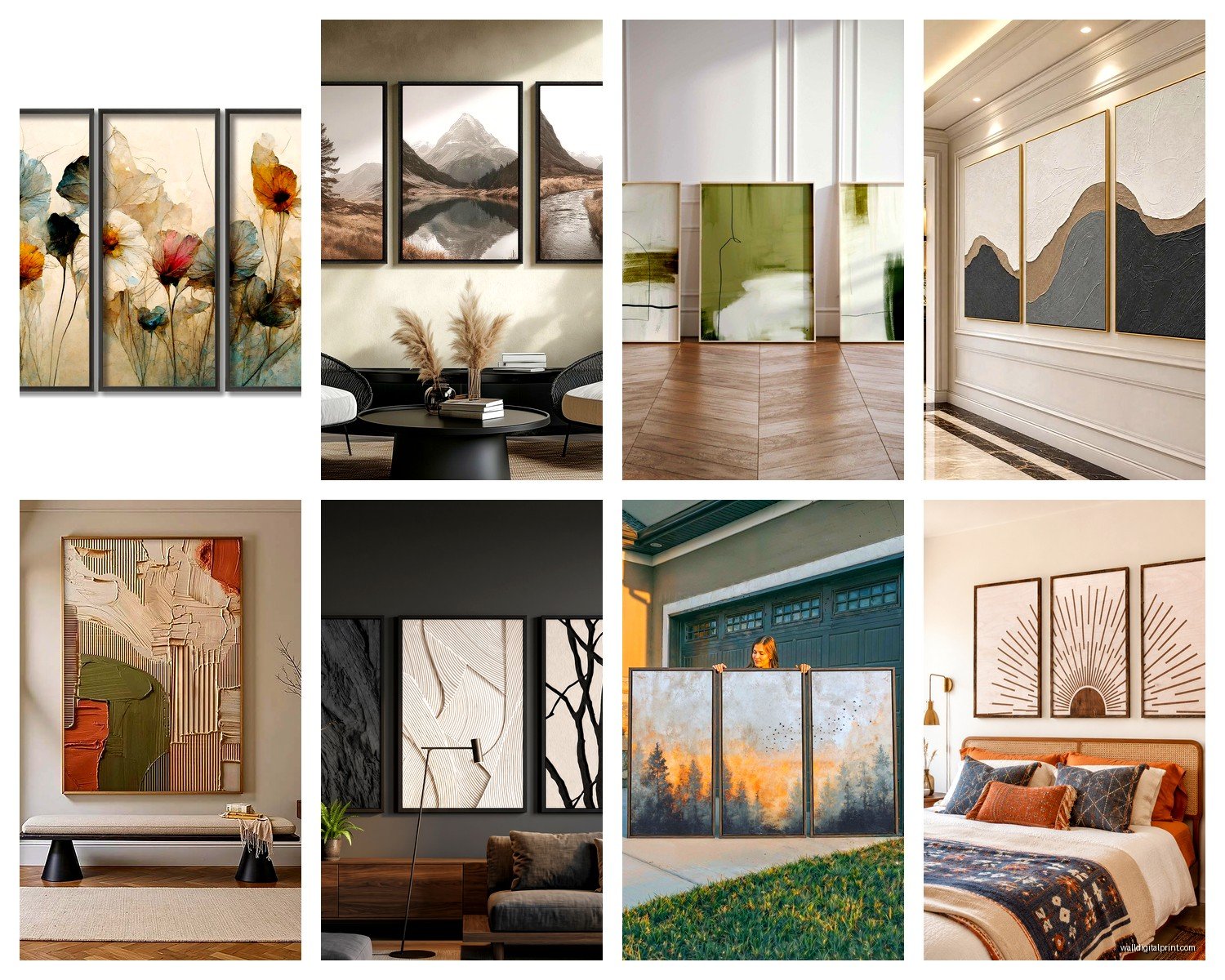 Large 3 Piece Wall Art: Oversized Triptych Sets