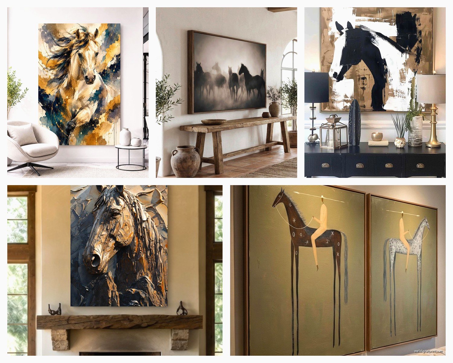 Large Horse Wall Art: Oversized Equestrian Stallion Pieces