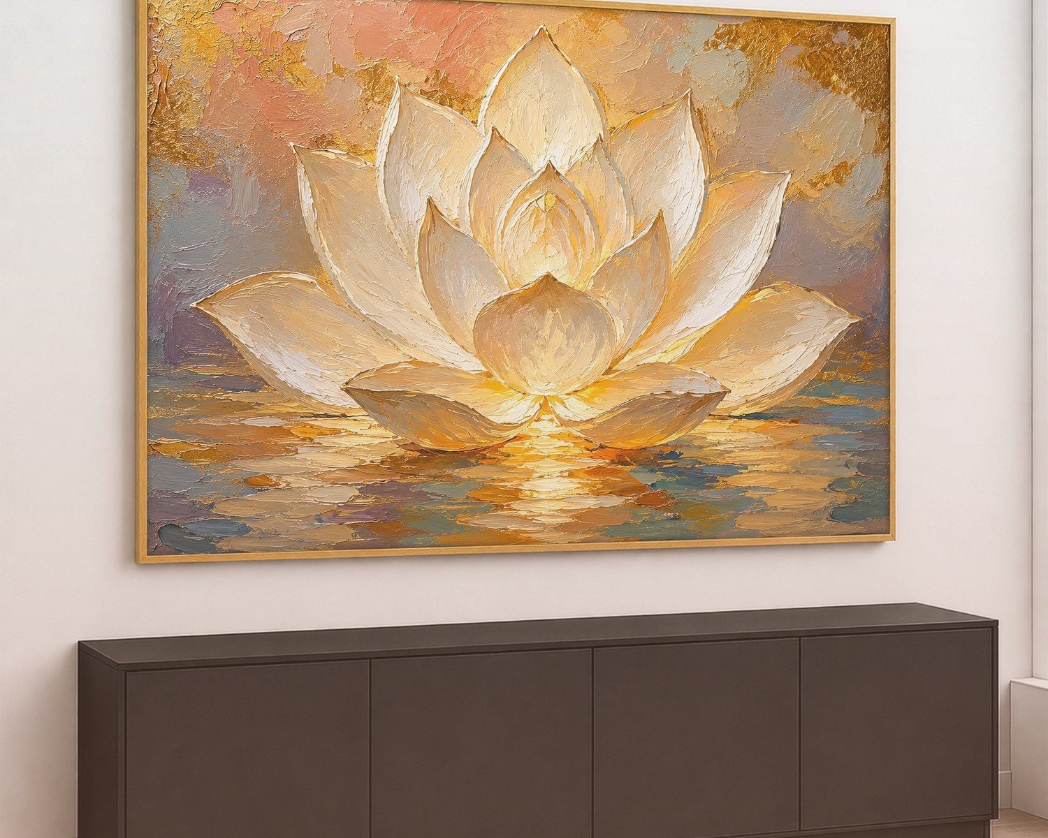 Lotus Wall Art: Sacred Flower Buddhist Spiritual Symbol