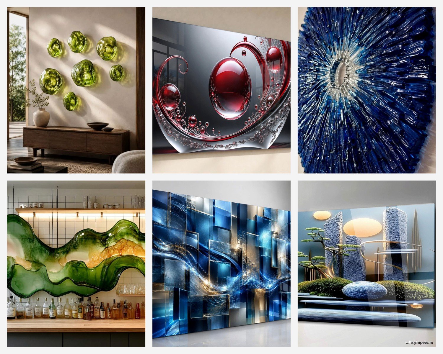 Modern Glass Wall Art: Contemporary Transparent Sculpture