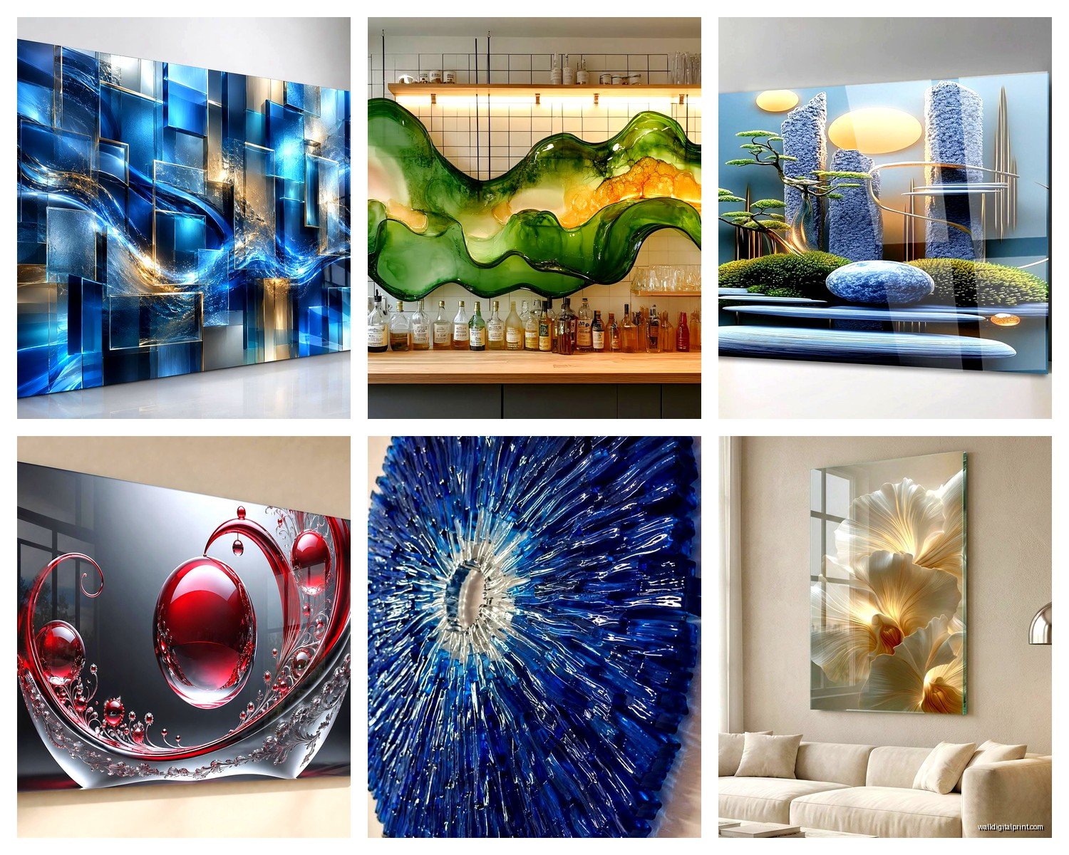 Modern Glass Wall Art: Contemporary Transparent Sculpture