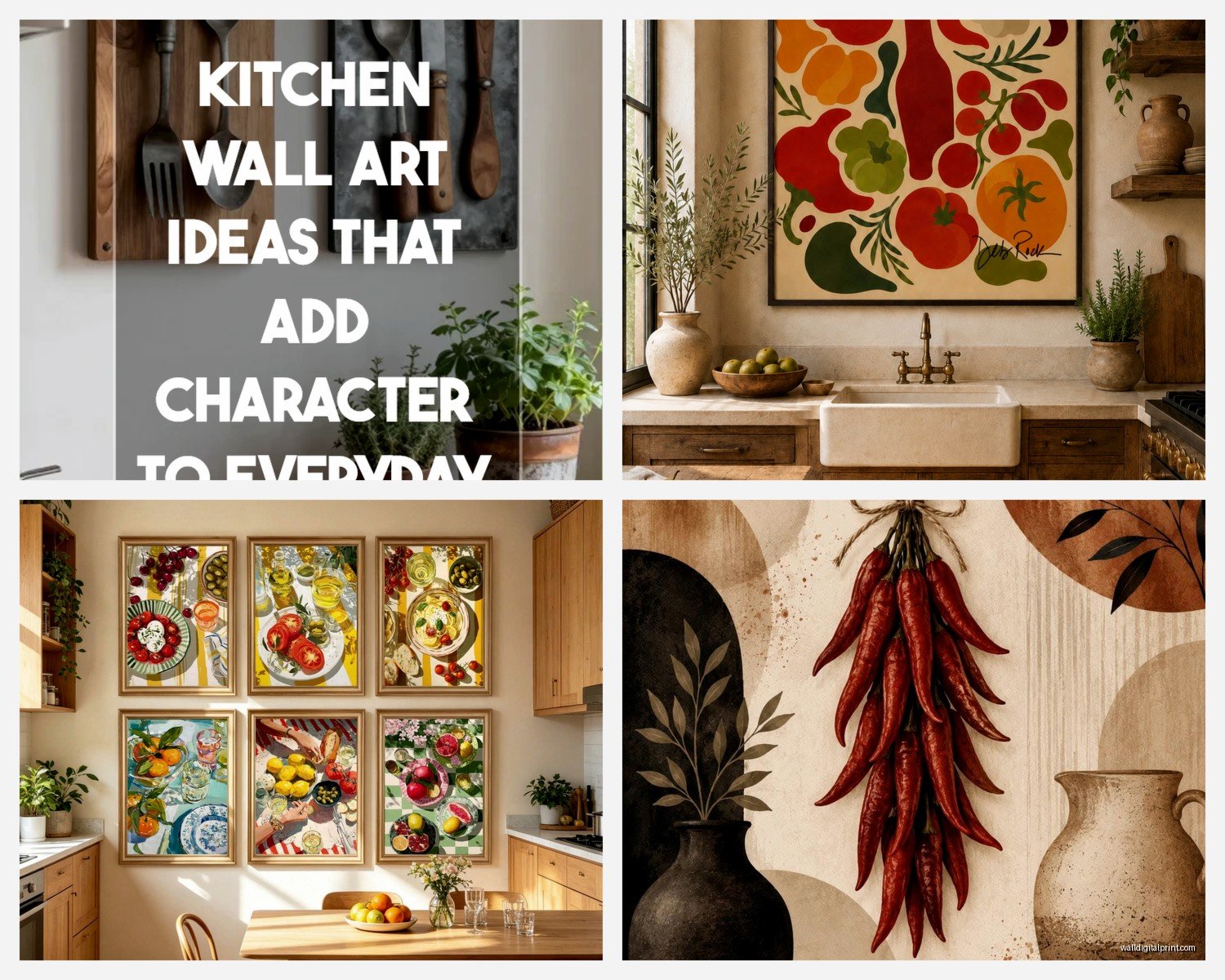 Modern Kitchen Wall Art: Contemporary Cooking Space Designs