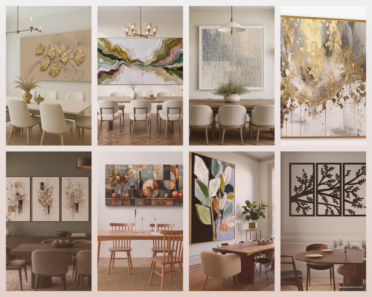 Modern Wall Art for Dining Room: Contemporary Eating Space