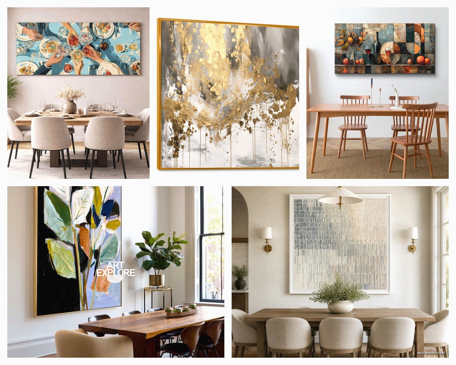 Modern Wall Art for Dining Room: Contemporary Eating Space