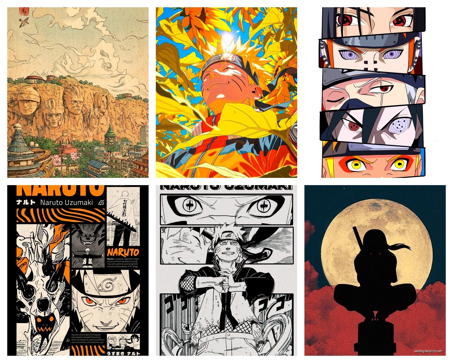 Naruto Wall Art: Anime Manga Ninja Character Decor