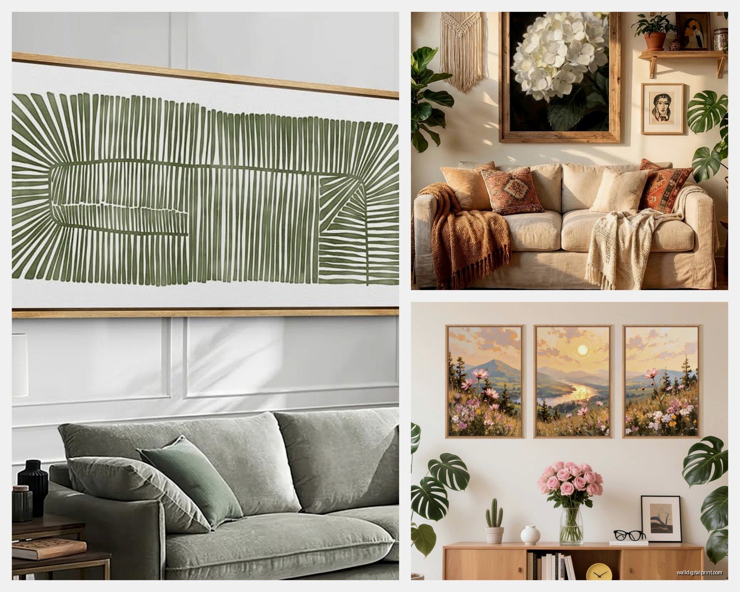 Over Couch Wall Art: Above Sofa Living Room Focal Point