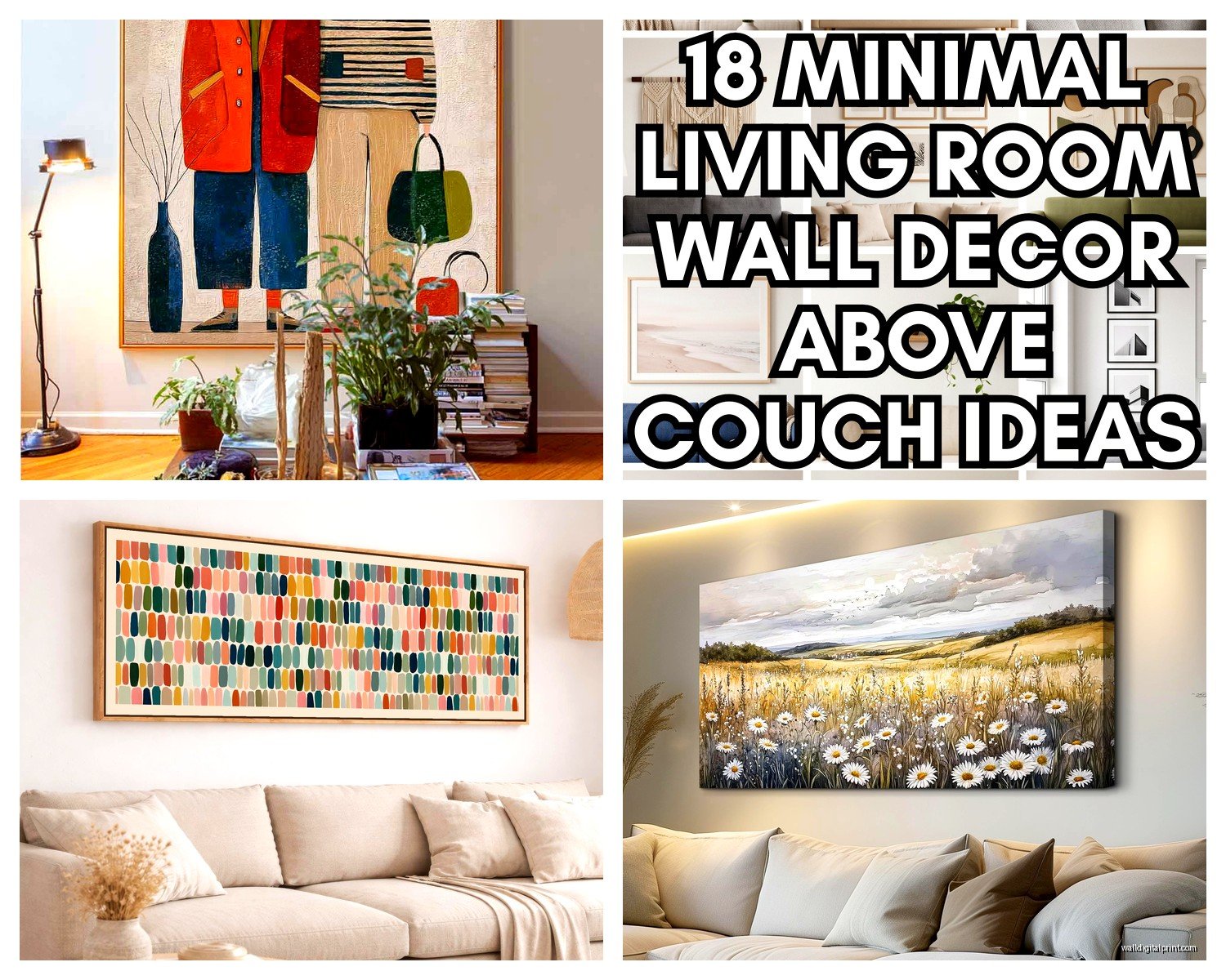 Over Couch Wall Art: Above Sofa Living Room Focal Point
