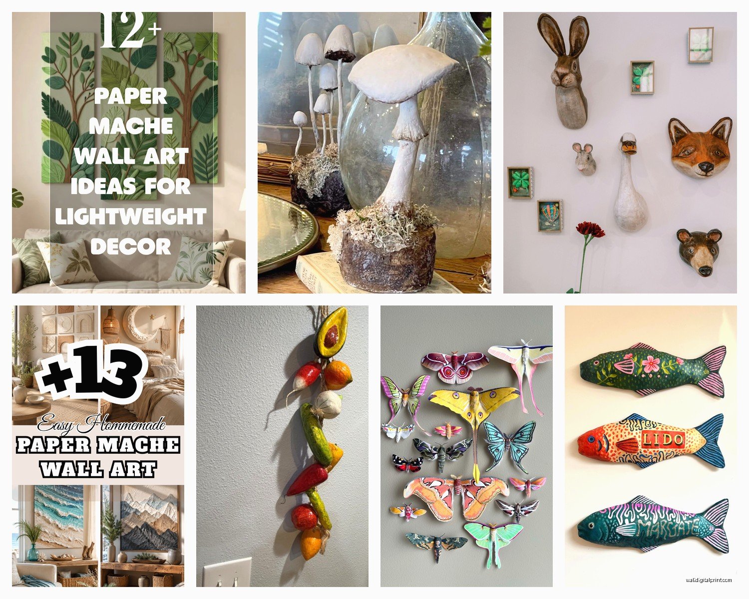 Paper Mache Wall Art: Pulp Craft Sculptural Technique