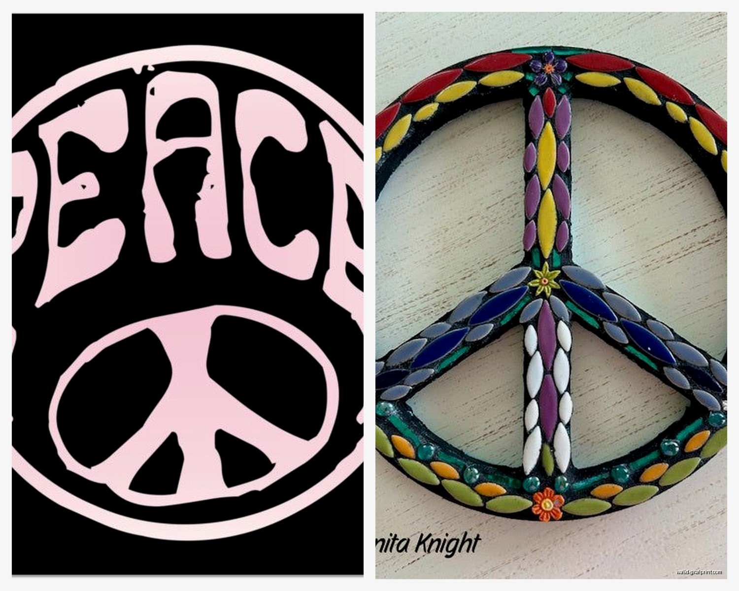 Peace Sign Wall Art: Hippie Symbol 1960s Counterculture