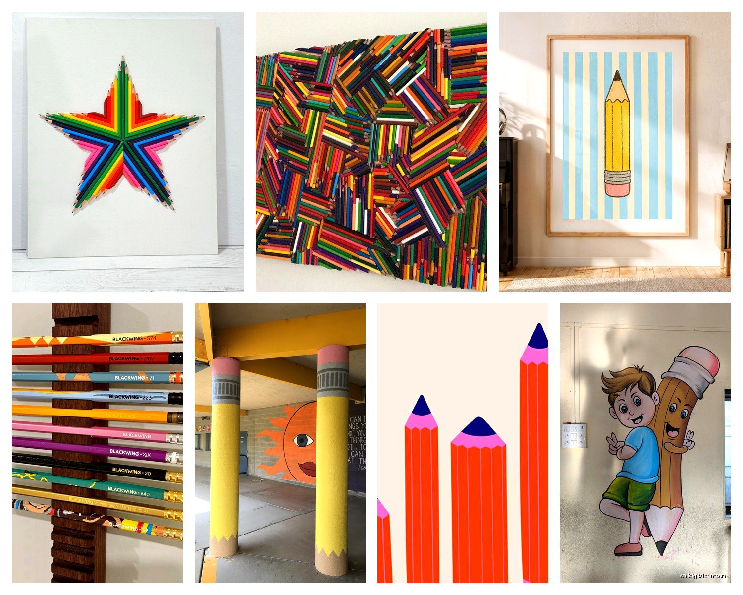Pencil Wall Art: Drawing Sketch Graphite Line Art
