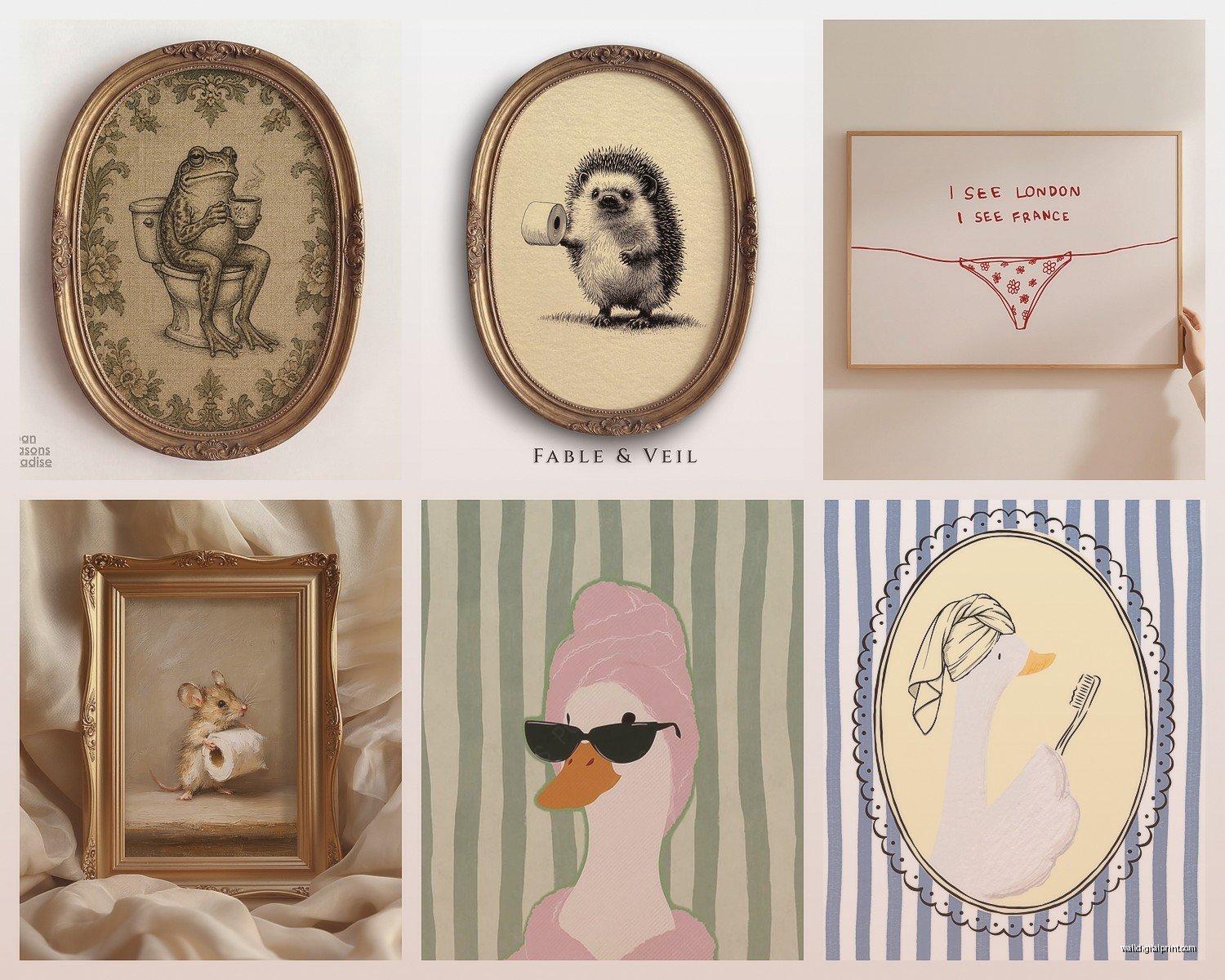 Quirky Bathroom Wall Art: Eccentric Unusual Bath Decor