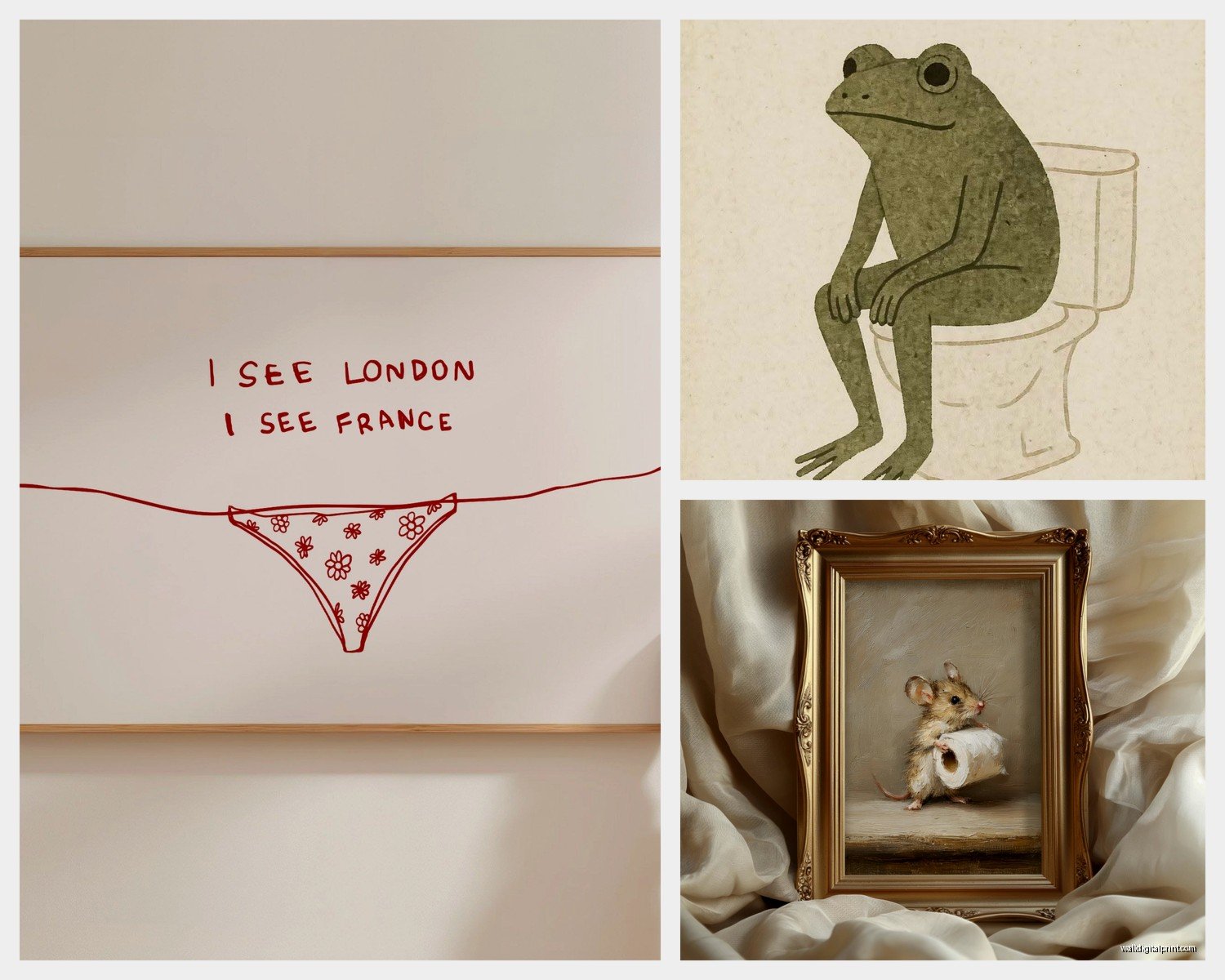 Quirky Bathroom Wall Art: Eccentric Unusual Bath Decor