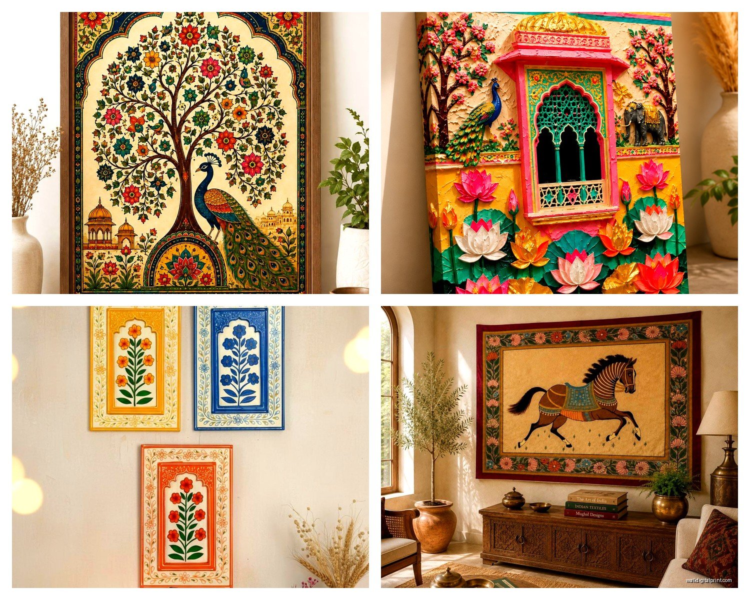Rajasthani Wall Art: Indian Regional Folk Art Decor