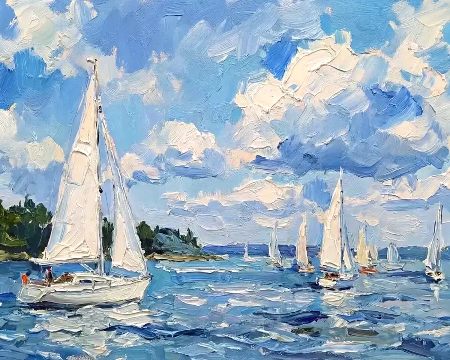 Sailboat Wall Art: Nautical Sailing Yacht Ocean Decor