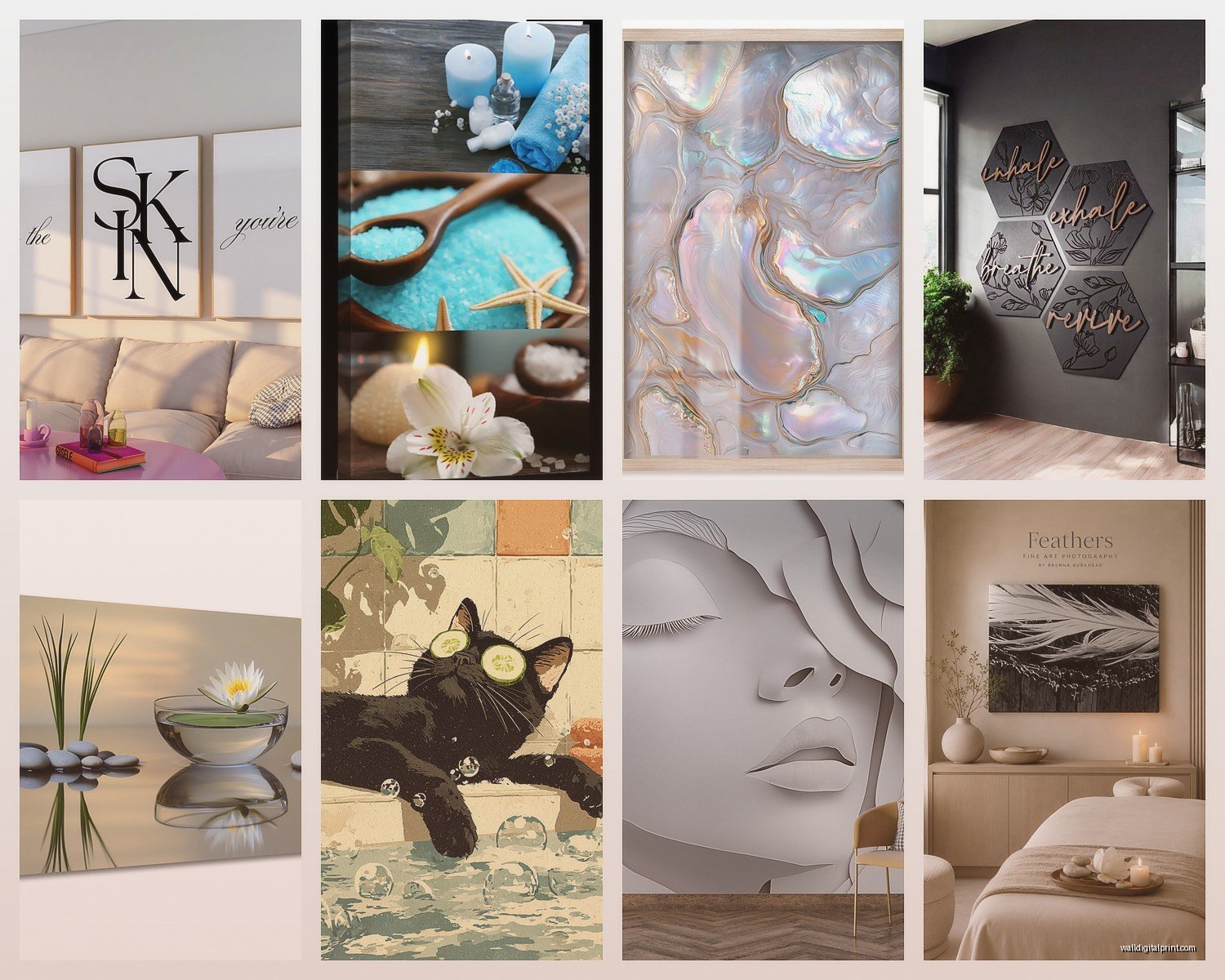 Spa Wall Art: Relaxation Zen Wellness Retreat Decor