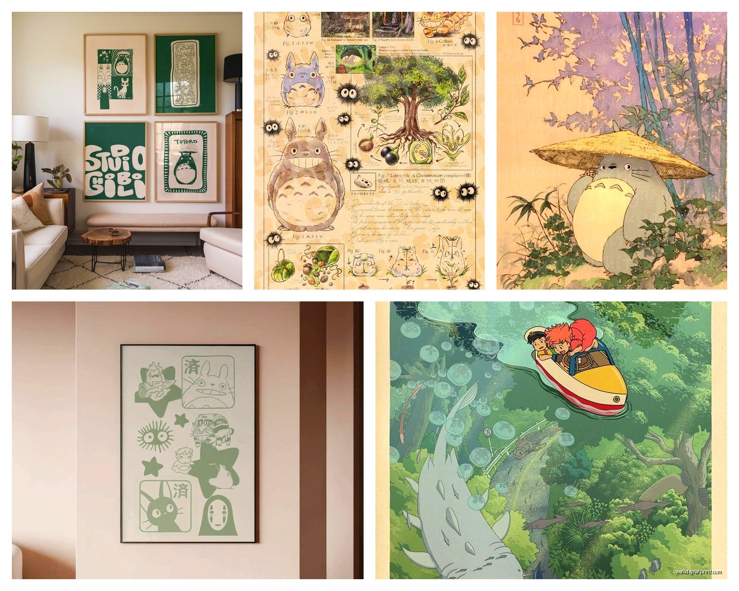 Studio Ghibli Wall Art: Anime Miyazaki Film Character