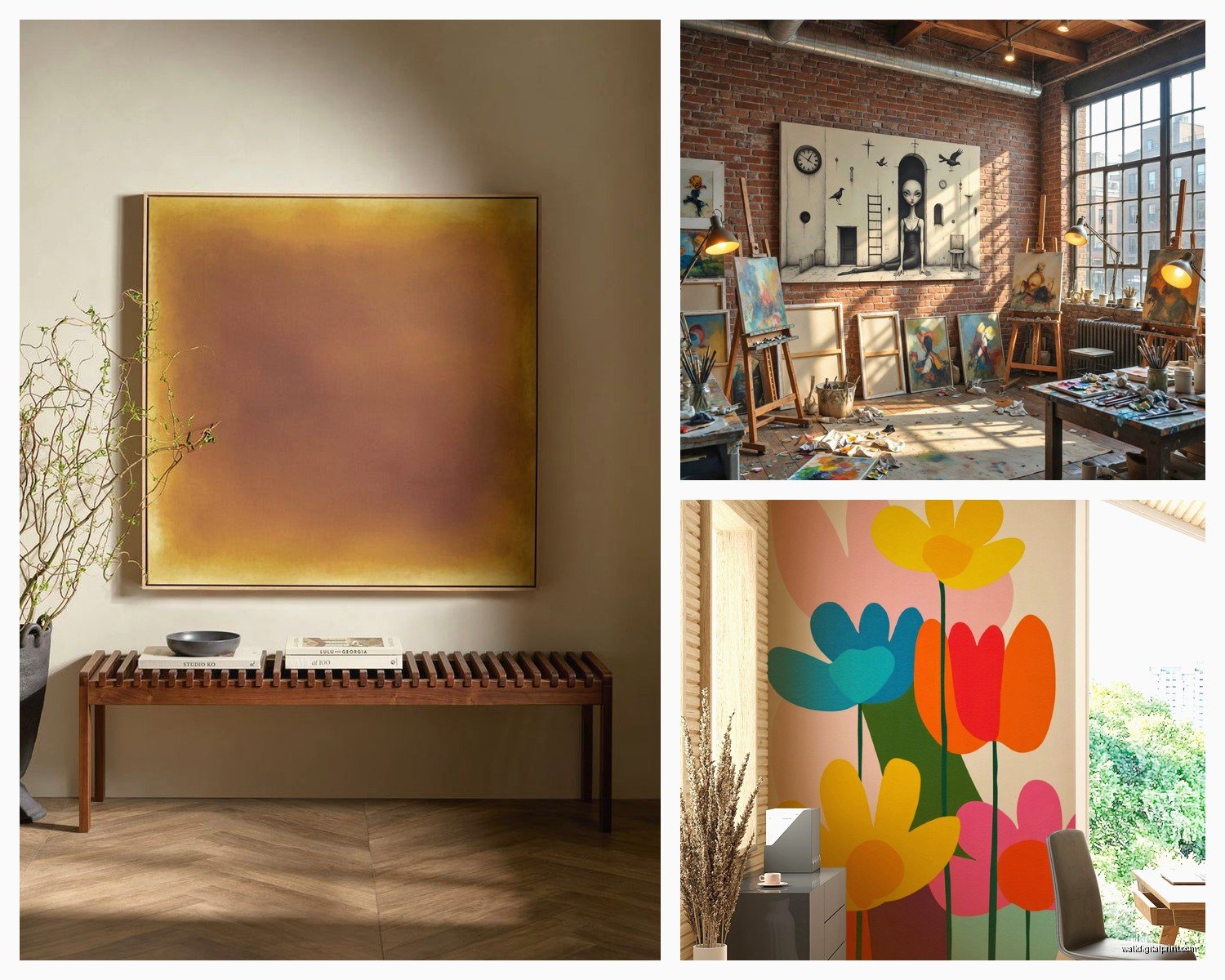 Studio Wall Art: Art Space Creative Workshop Decor