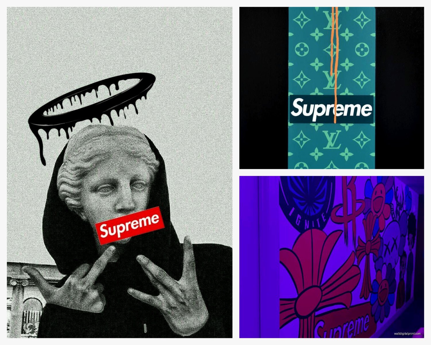 Supreme Wall Art: Streetwear Brand Hypebeast Fashion
