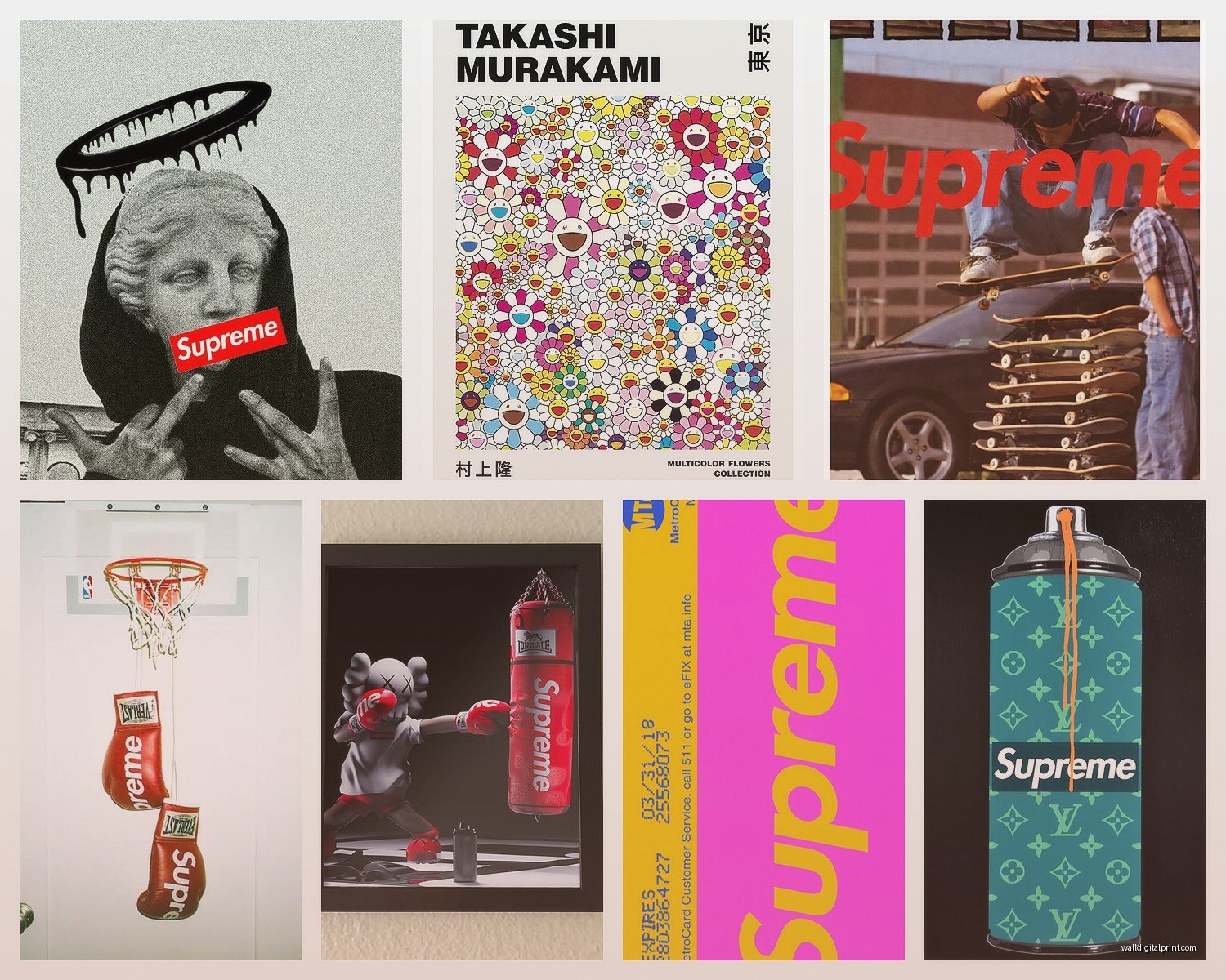 Supreme Wall Art: Streetwear Brand Hypebeast Fashion
