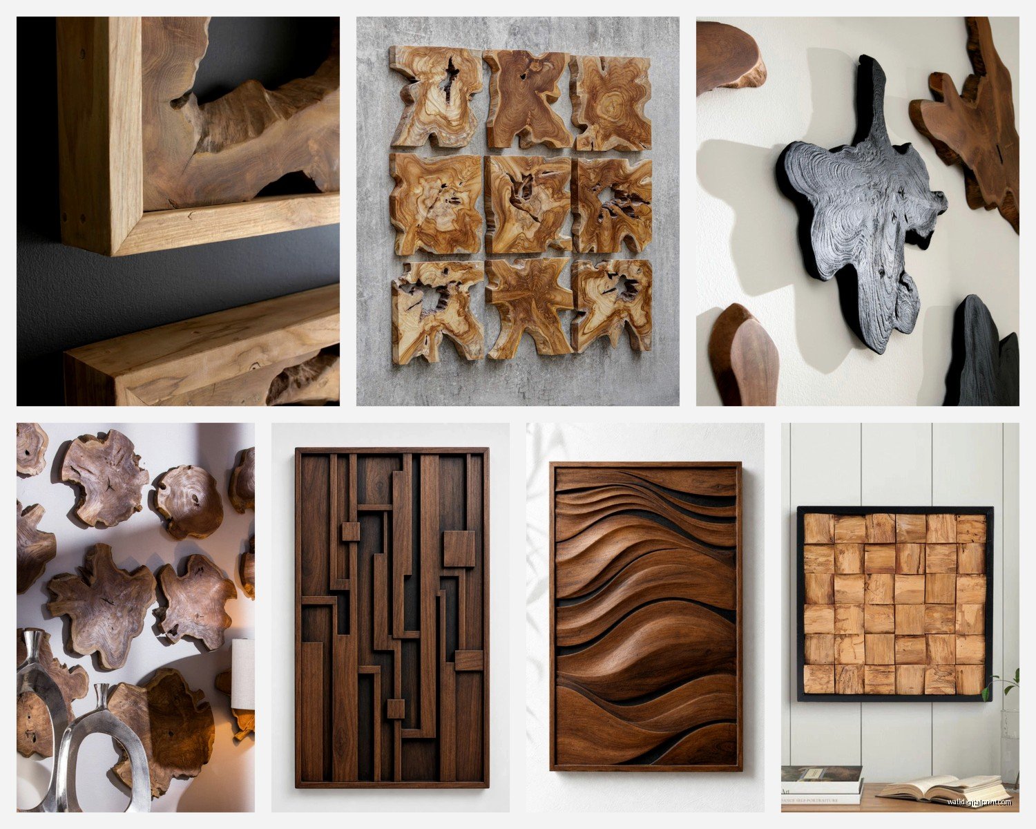Teak Wall Art: Tropical Wood Luxury Natural Material