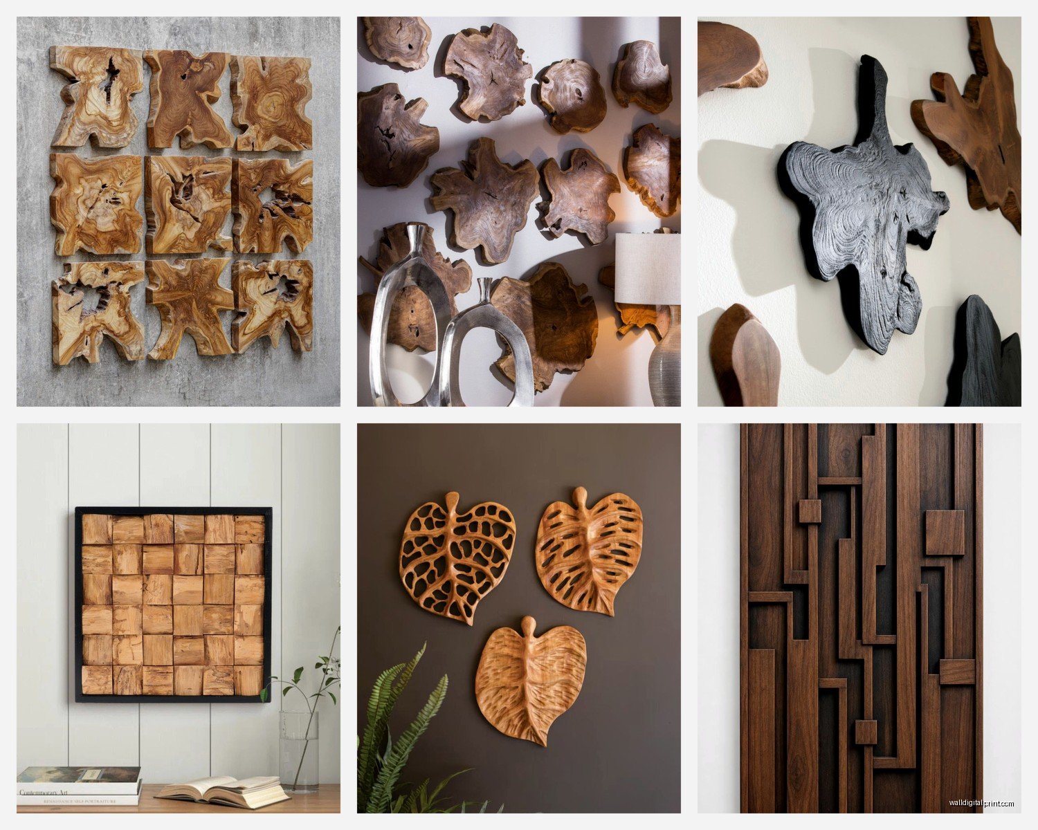 Teak Wall Art: Tropical Wood Luxury Natural Material