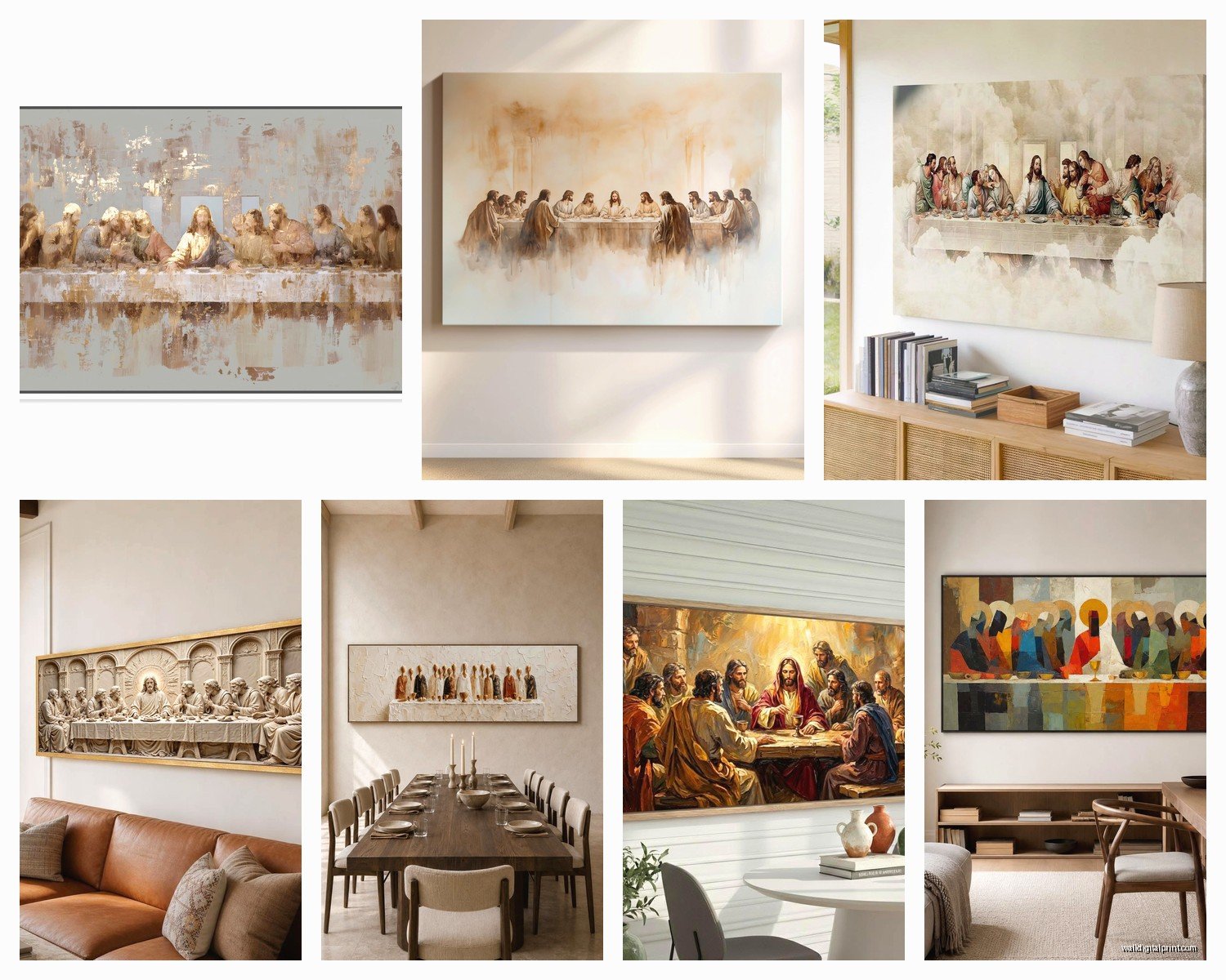 The Last Supper Wall Art: Da Vinci Religious Masterpiece