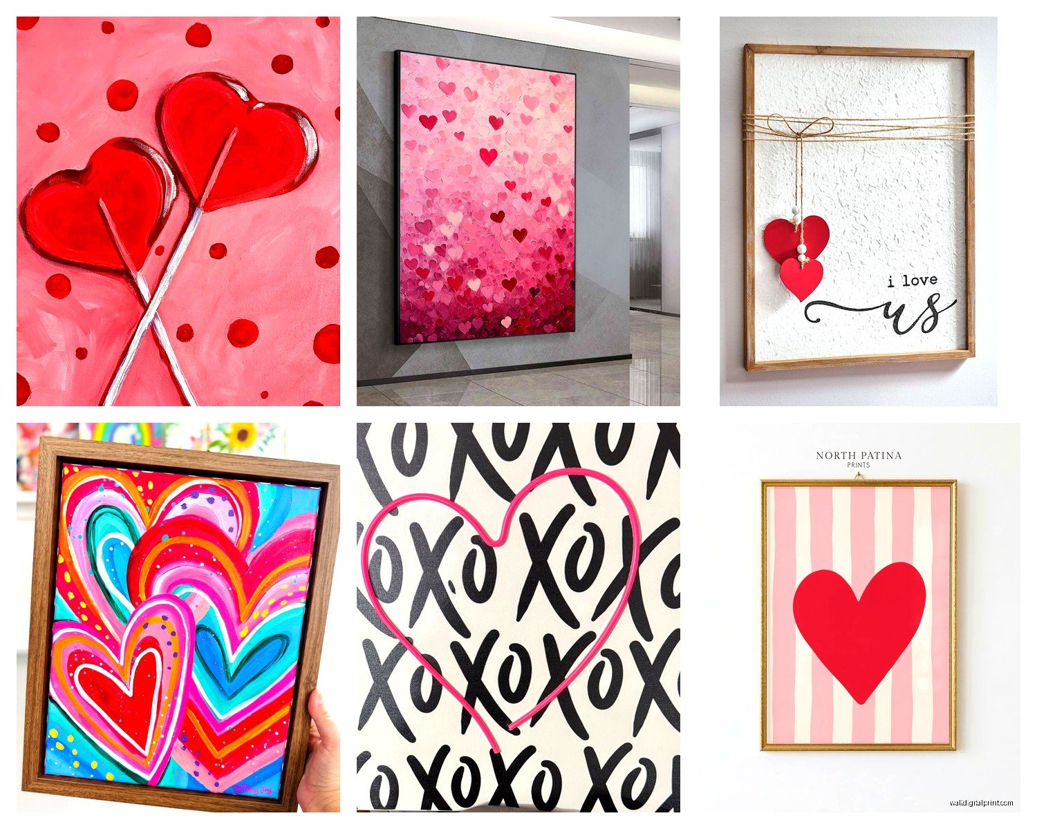 Valentine Wall Art: Love Romance February 14 Holiday