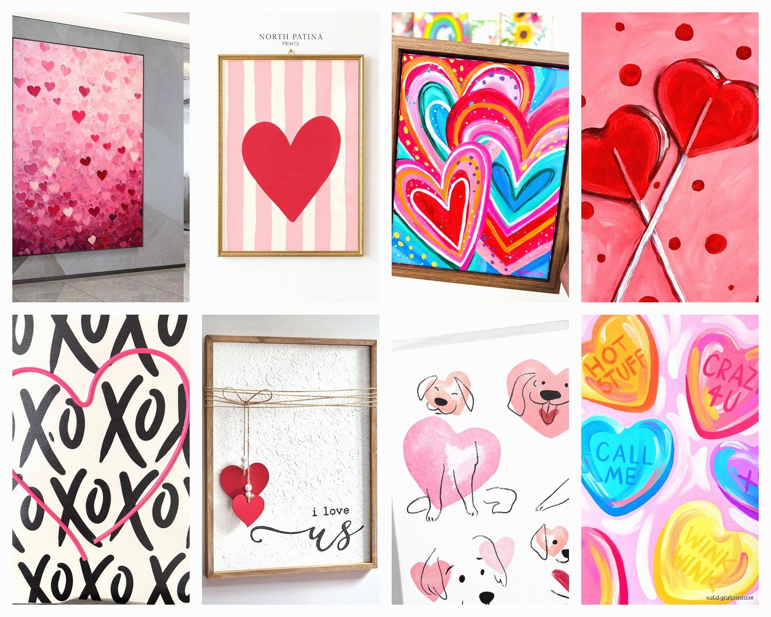 Valentine Wall Art: Love Romance February 14 Holiday