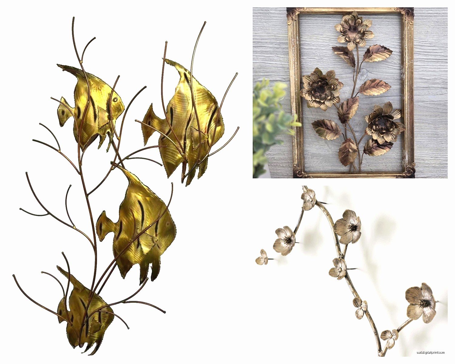 Vintage Metal Wall Art: Retro Antique Steel Sculpture