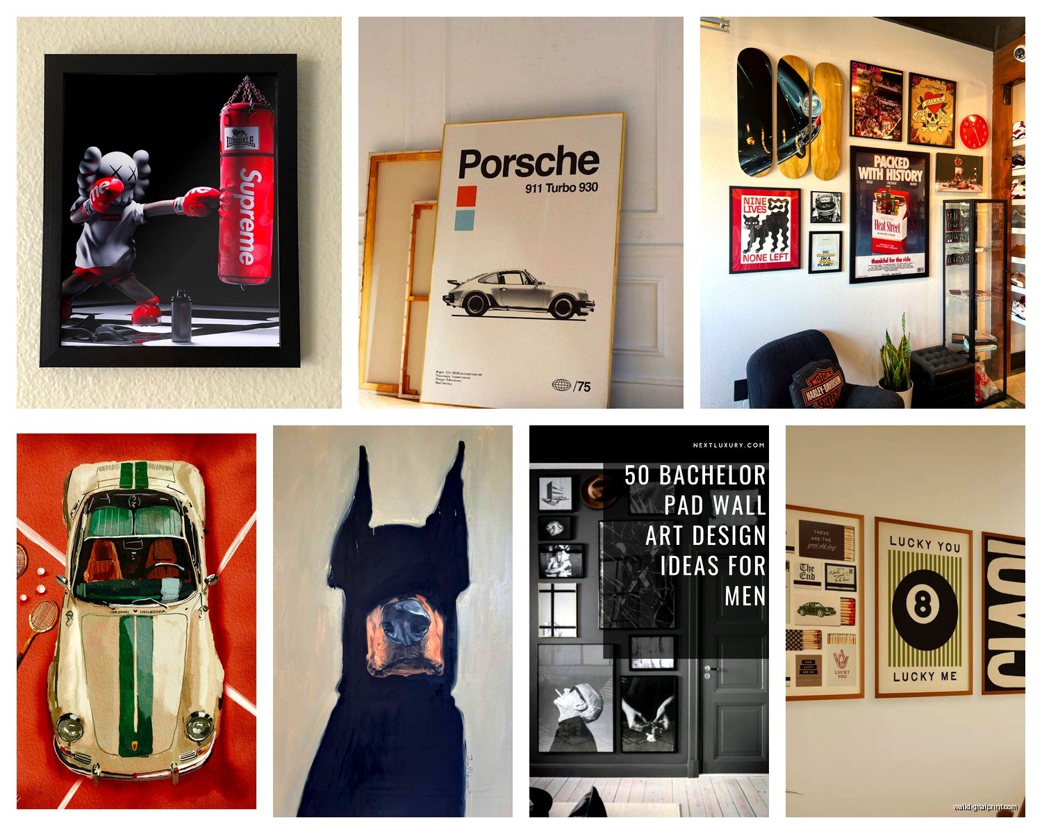 Wall Art for Guys Apartment: Masculine Bachelor Pad Decor