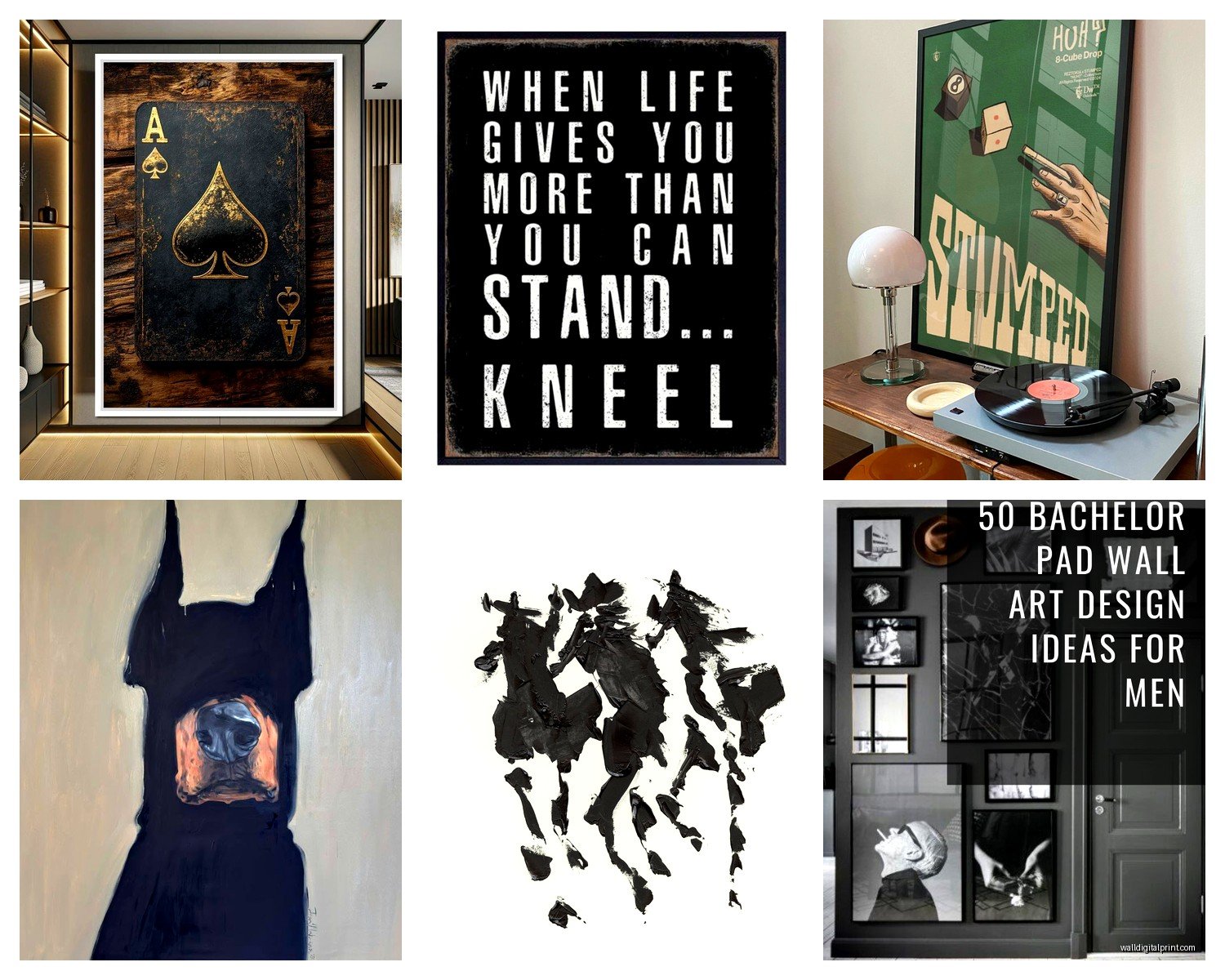 Wall Art for Men's Apartment: Masculine Single Guy Space