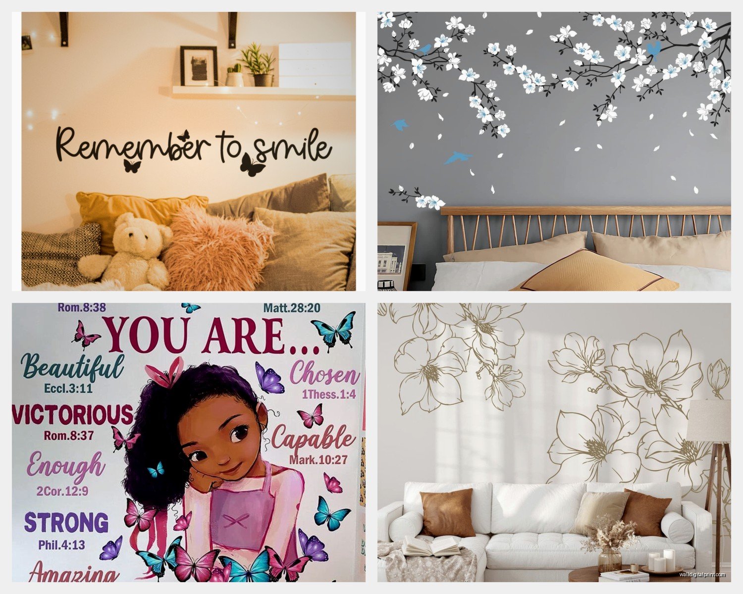 Wall Art Stickers for Bedroom: Removable Sleep Space Decals