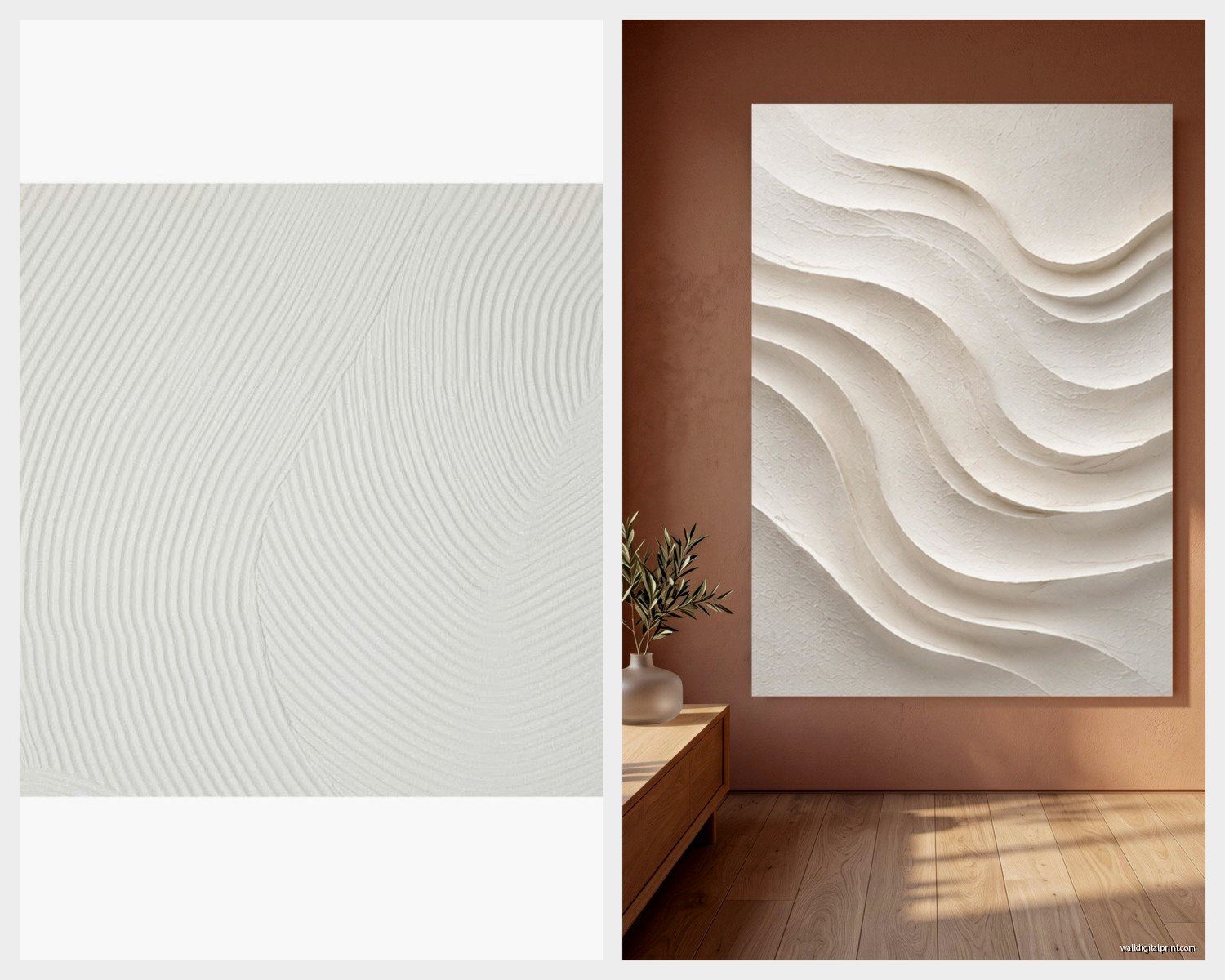 White Abstract Wall Art: Pure Minimal Modern Designs