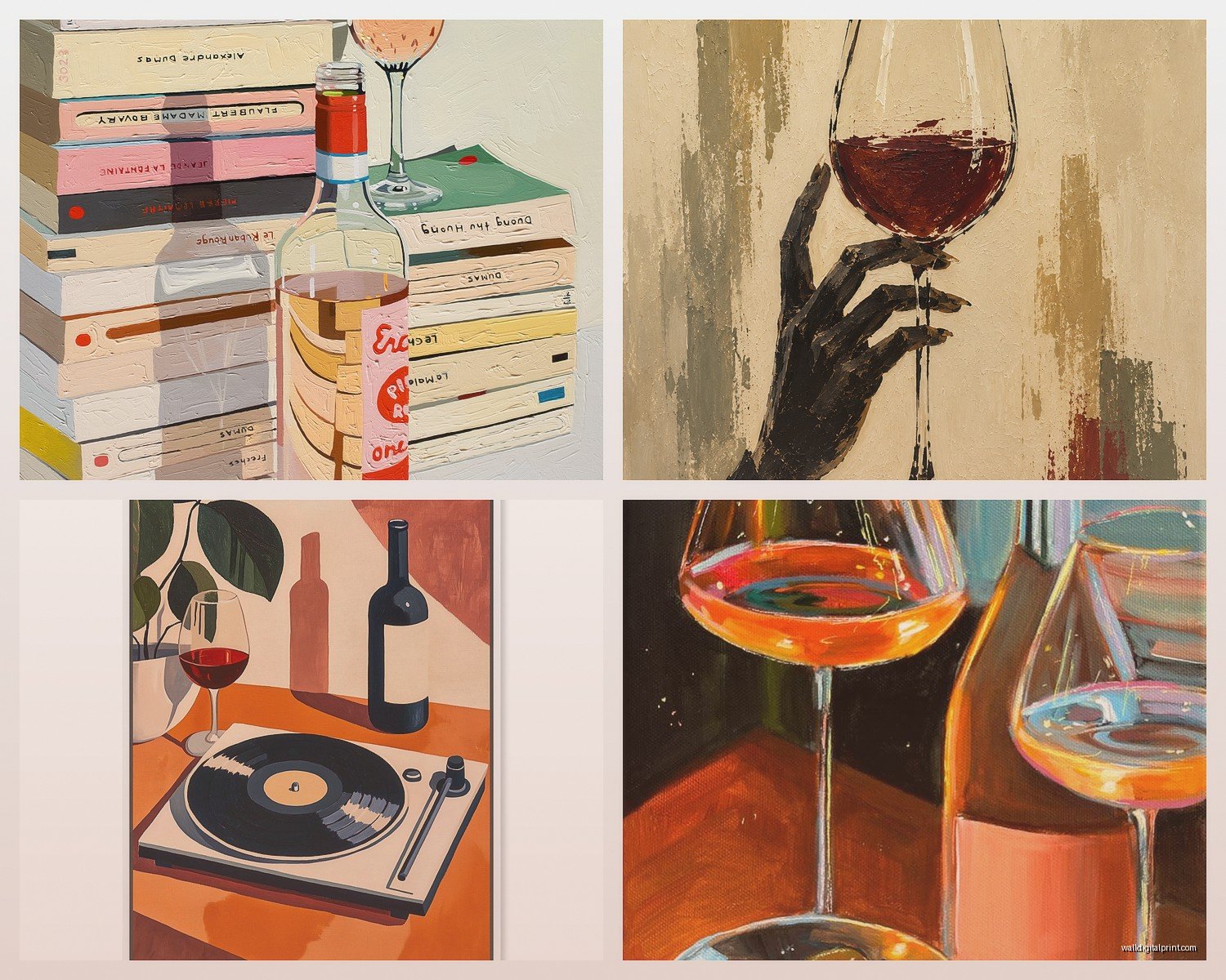 Wine Wall Art: Vineyard Grapes Bar Tasting Room Decor