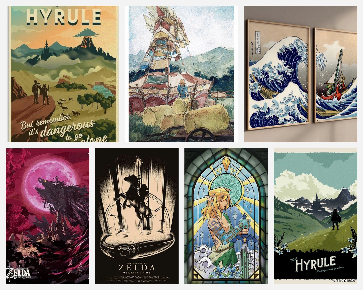 Zelda Wall Art: Legend Video Game Nintendo Fantasy