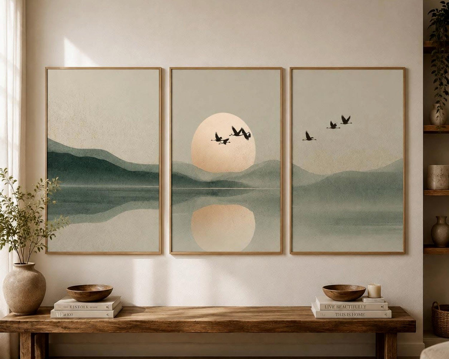3 Piece Wall Art for Living Room: Triptych Main Space Sets
