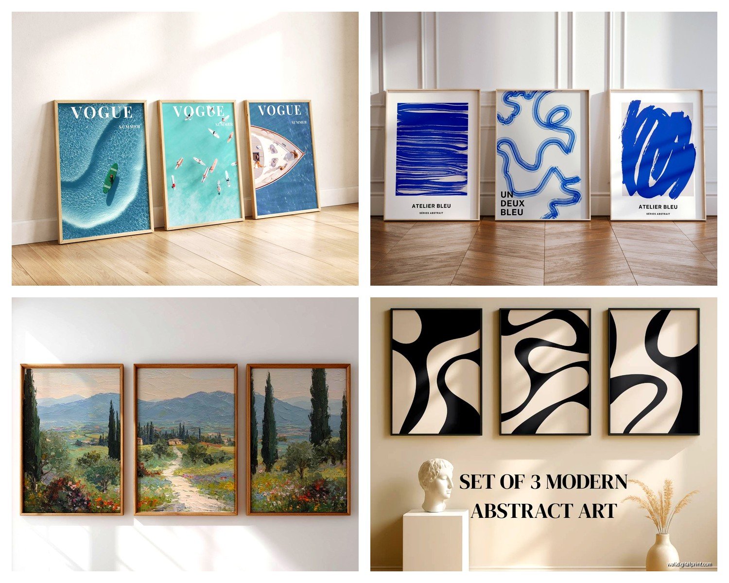 3 Prints Wall Art: Trio Poster Gallery Collection