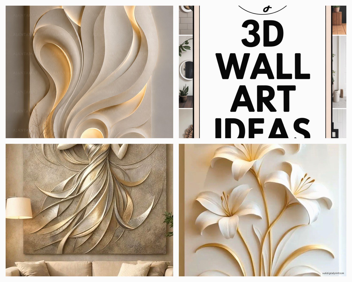 3D Wall Art for Living Room: Dimensional Main Space Relief