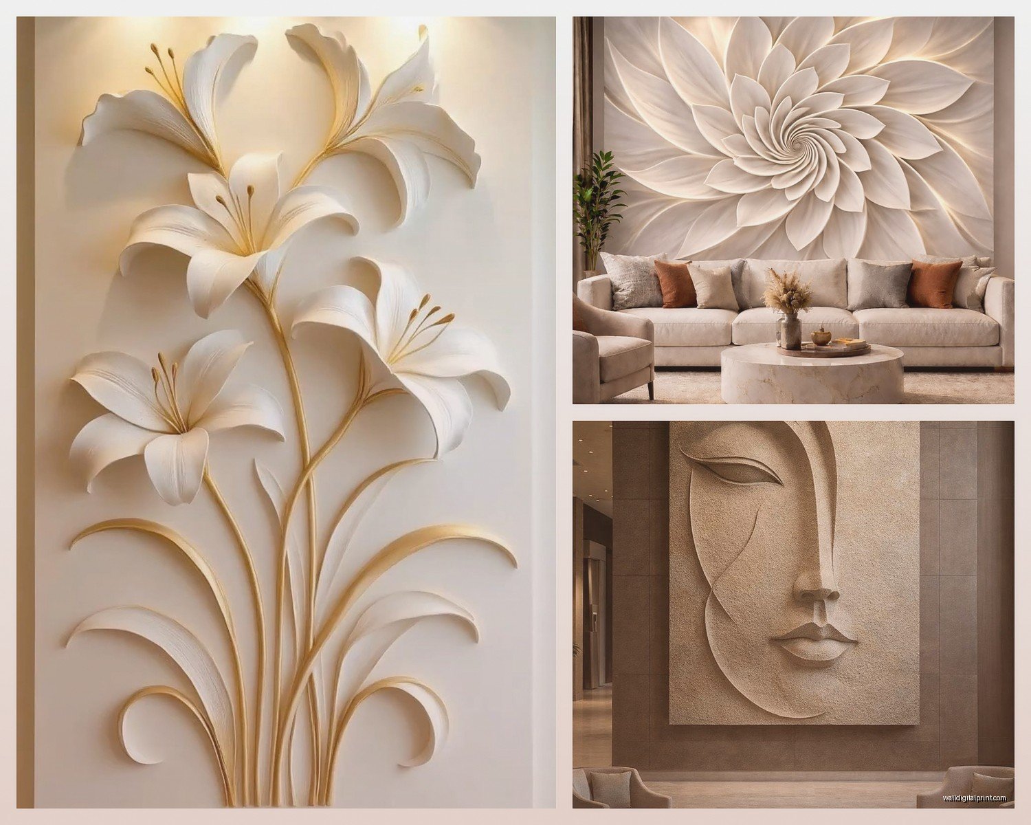 3D Wall Art for Living Room: Dimensional Main Space Relief