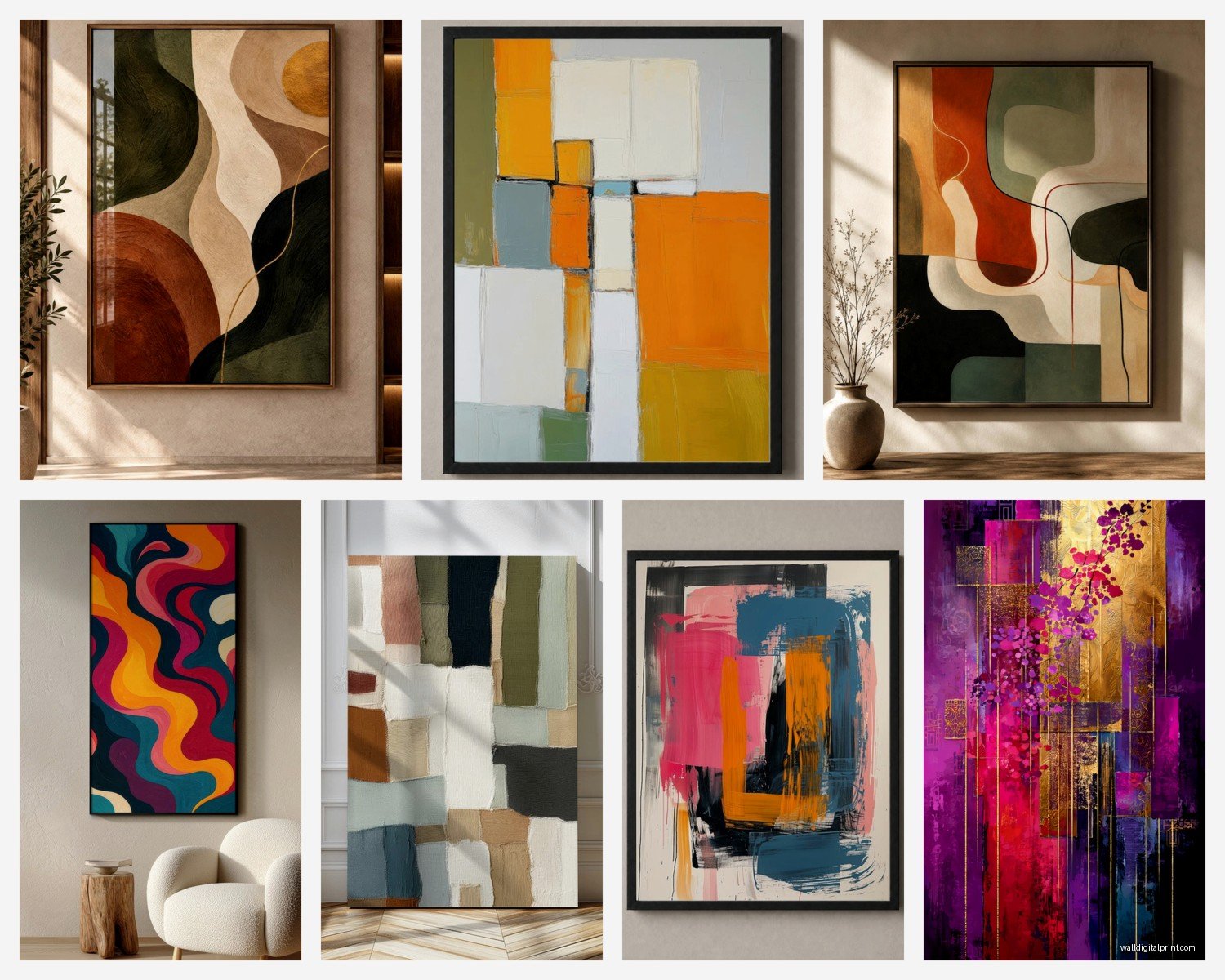 Abstract Painting Wall Art: Original Canvas Modern Art