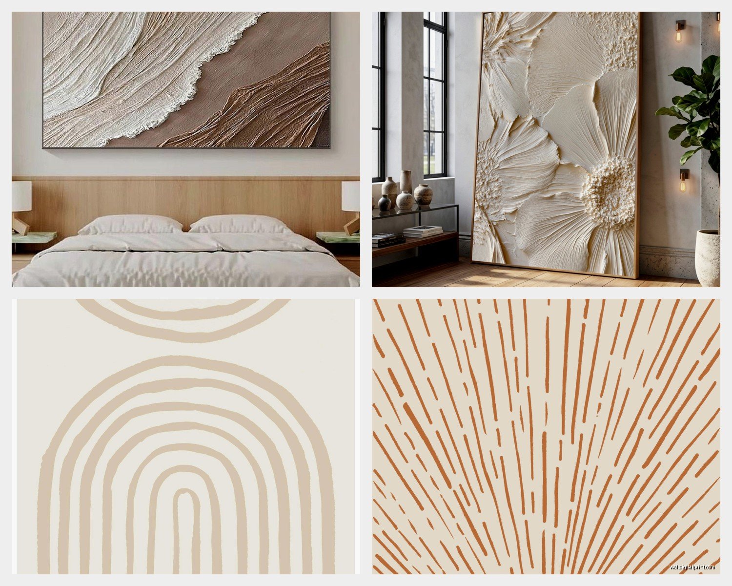 Beige Wall Art: Tan Neutral Warm Earth Tone Designs