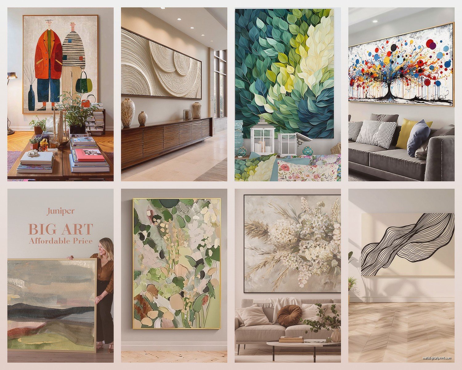 Big Wall Art for Living Room: Large-Scale Main Space Pieces