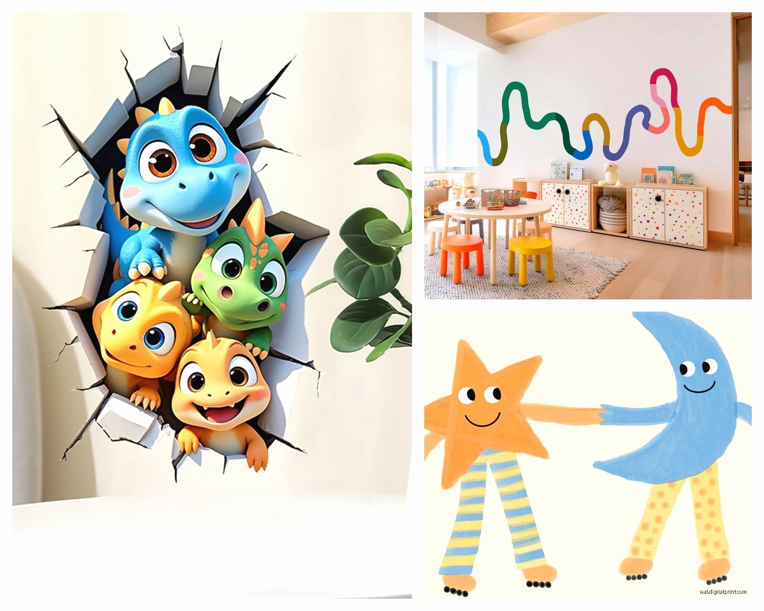 Children's Wall Art Stickers: Removable Kids Room Decals