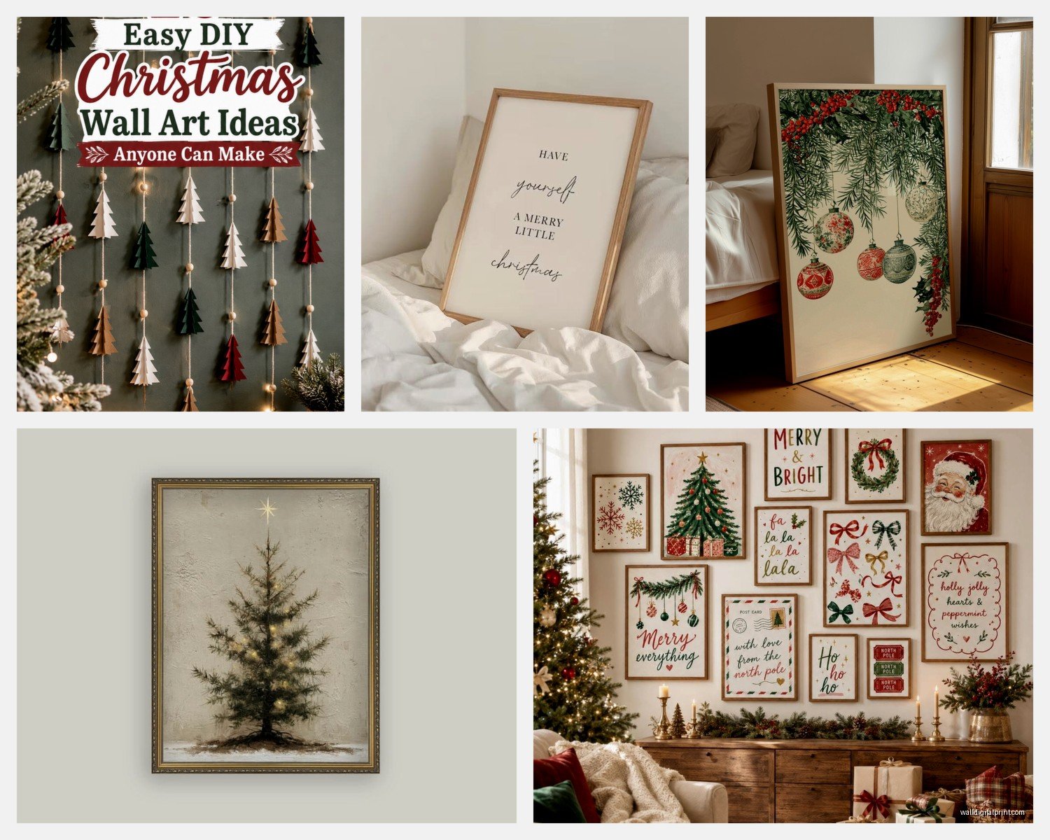 Christmas Wall Art: Holiday Seasonal Festive Decor