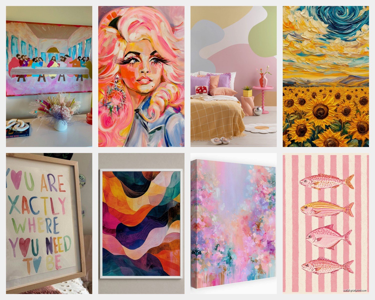 Colorful Wall Art for Bedroom: Vibrant Sleep Space Designs